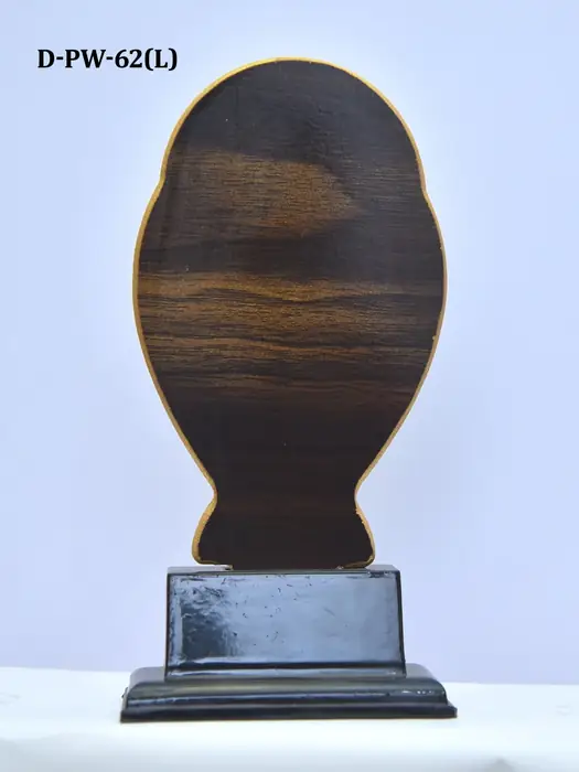 Oval wooden award plaque
